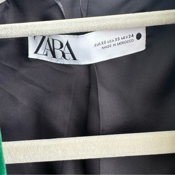 Zara LIMITED EDITION bloggers favorite emerald Green Velvet Blazer,size XS - Picture 12 of 16